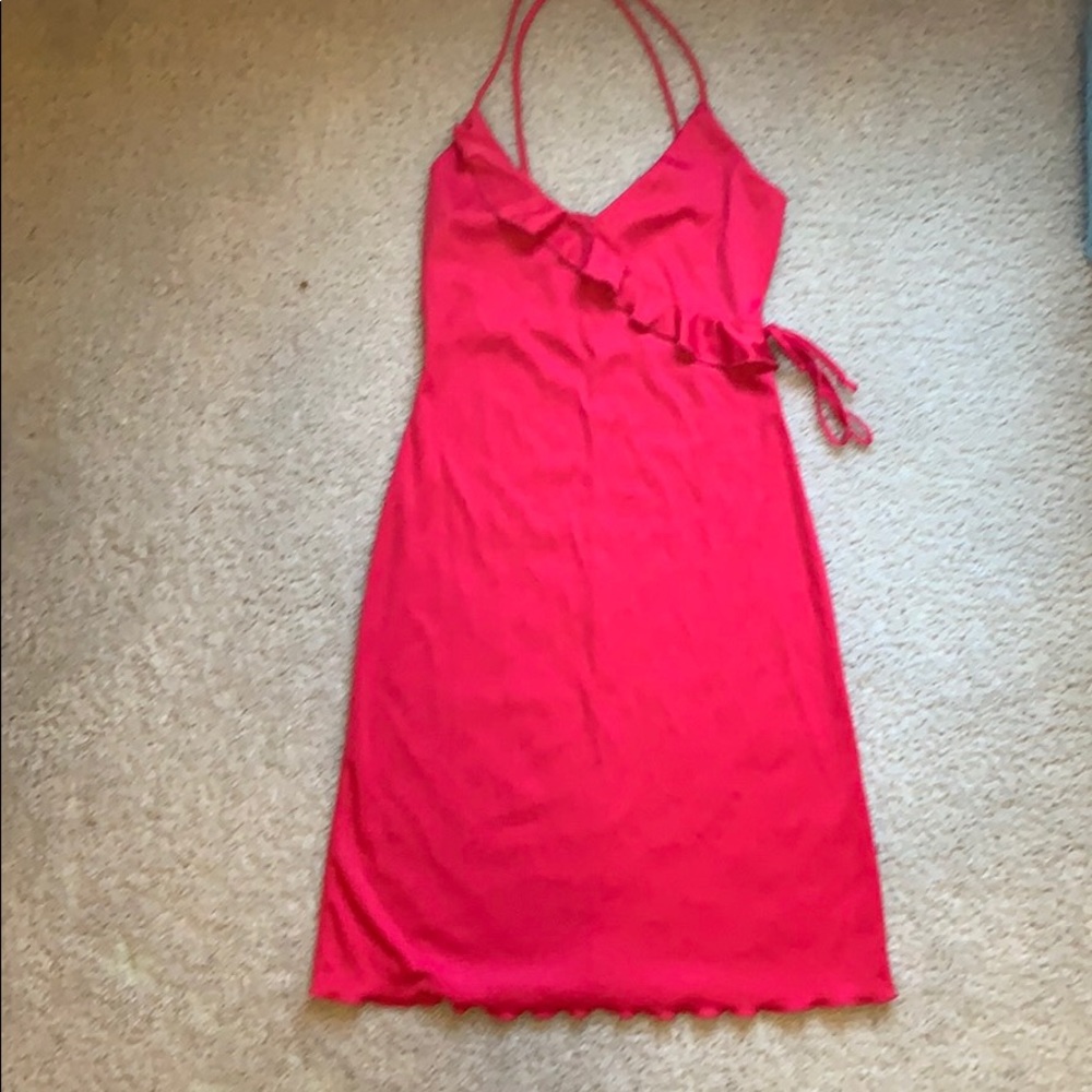 Hot Fuchsia Pink Dress/beach cover up.Size S NWOT